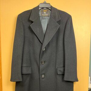 Hart Schaffner Marx Silver Trumpeter 100% Cashmere 3 Button Top Coat